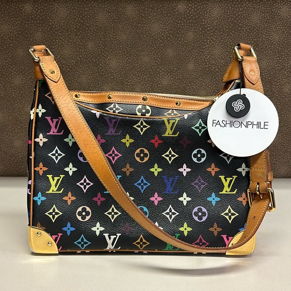 🔥🔥🔥Authentic LOUIS VUITTON Monogram Multicolor Boulogne Black Shoulder Bag - Picture 2 of 16